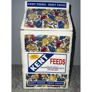1999 Limited edition KENT FEEDS Cookie Jar Ceramic FRANKOMA POTTERY